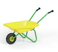 Kids Metal N Plastic Wheelbarrow - Yellow and Green