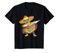 Kids Mexican Boy Dabbing Sombrero & Poncho Boys Cinco De Mayo T-Shirt