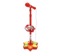 Kids Microphone And Stand - 21x100cm ABS | bluetoth Karaoke Mics With Speaker | Wireless LED Lights Toys | Adjustable Height Singing Toy For Boys Girls Party Birthday Gift