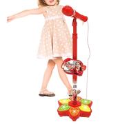 Kids Microphone for Singing: Wireless Singing Microphone with LED Lights, Height Adjustable Stand, Kids Vocal Interpretation Device, Wireless Portable Microphones for Kids