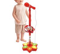Kids Microphone with Stand, Adjustable Karaoke Machine, Standing Microphone Toy with Speaker for Children, Material with Volume Control, Playroom Music Accessory, Boys Girls Classroom Home