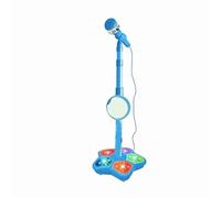 Kids Microphone with Stand and Lights, Toddler Microphone with Stand Portable Plastic Singing Karaoke Machine for Boys Girls Singing, Birthday Gift, Home KTV Performance