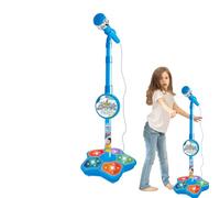 Kids Microphone with Stand | Karaoke Machine Kids | Portable Toddle Microphone Set with Lights and Flashing Stage Birthday Gift | Karaoke Microphones Stand Sing Musical Toys for Girls & Boys