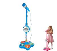 Kids Microphone with Stand,Karaoke Microphone Toy with Adjustable Stand and Flashing Stage Lights,Portable Fun Musical Machine for Singing, Music Play,Gift for 3+ Year Old Girls Boy