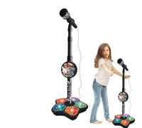 Kids Microphone with Stand - Kid's Karaoke Machine | Adjustable Height, Flashing Scenic Lights, Portable Design, Multiple Songs, Stimulates Musical Creativity