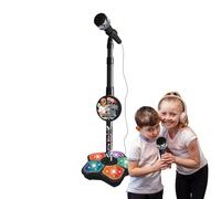 Kids Microphone With Stand - Portable 5-Light Singing Toy | Interactive Children Toy For Party Music Performance Fun Entertainment