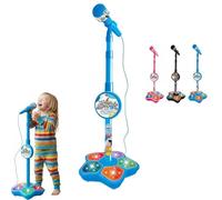 Kids Microphone with Stand,Portable Karaoke Machine for Kids with Adjustable Height & Flashing Stage Lights- Sing Musical Toy for Girls Boys Singing, Musical Toy for Fun Sound Effects, Party Fun