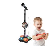 Kids Microphone with Stand | Singing Toy with Adjustable Height - Smart Connection Singing Toy with Light for Children Boys Girls Fukamou