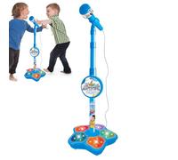 Kids Microphone with Stand, Toy Speaker Set, Music Play Kit | Unit Compatible with Smart Audio Input, Lighting Performance with Echo Effect for Gaming