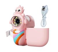 Kids Microscope | 1000X Kids Cartoon Portable Microscope With 8 Adjustable LED Lights,Interactive 2-Inch LCD Screen Dinosaur Early Learning Girls