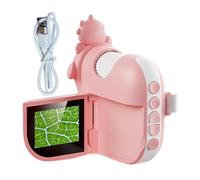 Kids Microscope - 1000X Magnification Cartoon Microscope for with 8 LED Lights | Cute Interactive Educational Toys Dinosaur Science Screen