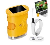 Kids Microscope - 1000X Magnification Rechargeable Educational Toy Digital Microscope 2 Inch Screen | Girls Boys Home School Laboratory Outdoor Nature Learning