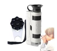 Kids Microscope Handheld,100X Magnification | Coin Magnifier Microscope | Educational Science Learning for Outdoor Exploration Nature Study Classroom Projects Plant Birthday Christmas