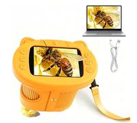Kids Microscope Handheld Digital 1000X Zoom, Mini Pocket Microscope with 2.4" HD Screen, Portable Travel STEM Toys for 3-12 Years, Gift for Boys Girls