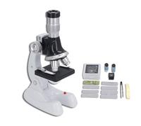 Kids Microscope Kit, 100X 600X 1200X Magnification 3 Objective Lens Microscope Toy Set Multiple Purpose Science Equipment for Scientific Educational Experiment