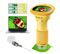 Kids Microscope Pocket Microscopes - Handheld Microscope for Kids | Photo and Video Mini Microscopes with Slides | 2'' Digital Little Scientist Toys for Children Over 3 Years Old