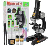 Kids Microscope Set Kit with Light and 100x, 200x, 450x Magnification