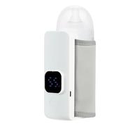 Kids Milk Warmer - 5.7 Inch Portable Bottle Heater | Breastmilk Warmer - Smart Display Battery Powered Device for Quick Heating of Breastmilk and Water, Ideal for Home Travel Car and Nursery Use