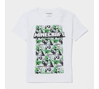 Kids' Minecraft Graffiti T-Shirt - White, White 9-10Y