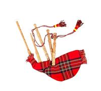 Kids Mini Bagpipes in Cocus Wood - Authentic Scottish Practice Pipes for Children | Lightweight Beginner Highland Bagpipes (Royal Stewart)