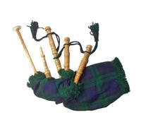 Kids Mini Bagpipes in Cocus Wood - Authentic Scottish Practice Pipes for Children | Lightweight Beginner Highland Bagpipes (Black Watch)