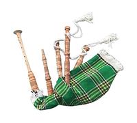 Kids Mini Bagpipes in Cocus Wood - Authentic Scottish Practice Pipes for Children | Lightweight Beginner Highland Bagpipes (Irish Green)