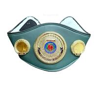 Kids Mini Boxing Championship Belts - WBC, WBA, IBF, WBO, IB, Adjustble Leather Belt with Heavy Chrome Metal Plates, Champion Trophy Belt for Kids, Display, and Collectors (IBO)