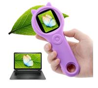 Kids' Mini Digital Microscope - 500X Portable Handheld Magnifying Glass for Age 3-8, Educational Science Toy