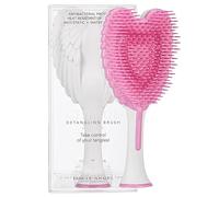 Kids Mini Hairbrush Detangler - Anti Static Soft Detangler Hair Brush for Girls, Kids - Detangle Hair Brush for Wet, Dry, Curly, Thick, Straight, or Wavy Hair - Tangle Angel Cherub - Satin White