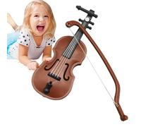 Kids Mini Violin Ornament - Realistic Decorative Instrument Polished Body, Fine Craft Detailing Aesthetic Design, Non-playing Model Lightweight | Usage Interior Decoration And Pretend Play Lea