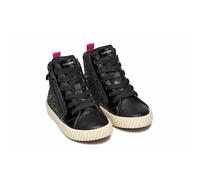 Kids Mirroless Breathable High Top Trainers Black