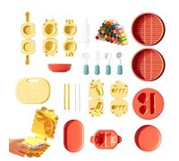 Kids Modeling Clay - 24x26x6.5cm Starter Kit, Oven Bake Modeling Clays | Chinese Kitchen Theme DIY Art Kit with Pretend Food Molds | ABS Cooking Clays Set for Birthday Party Activities Cl