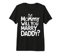 Kids Mommy Will You Marry My Daddy Funny Marriage Proposal Premium T-Shirt