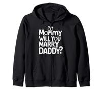 Kids Mommy Will You Marry My Daddy Funny Marriage Proposal Zip Hoodie