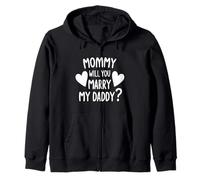 Kids Mommy Will You Marry My Daddy Funny Marriage Proposal Zip Hoodie