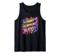 Kids Mommy's Running Buddy Half Marathon 5K Mudder Mother Tank Top