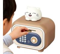 Kids Money Bank - Password Fingerprint Unlock, Sound for Cash Bill Coin Boys Girls Durable Material with Secure Lock Money Saver Box for Over 3 Year Old Birthday Christmas Holiday Home Travel