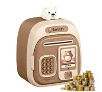 Kids Money Safe - Cute Cartoon Password-Protected Saving Bank for Interactive Play, Automatic Bill Grab Slot and Coin Storage, Fun Educational Toy for Teaching Money Management