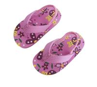 Kids Monkey Applique Flip Flop Sandals with Back Strap Non Slip Sole for Beach Pool and Outdoor Play Occasions