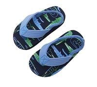 Kids Monkey Applique Flip Flop Sandals with Back Strap Non Slip Sole for Beach Pool and Outdoor Play Occasions