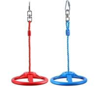 Kids Monkey Bars 2 Pack with Ropes, Monkey Bars for Kids Outdoor Backyard Playground, Trapeze Swing Bar and Ring for Climbing Training, 100kg Weight Capacity, PP PE Metal