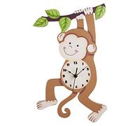 Kids Monkey Wall Clock Animal Themed Sunny Safari by Fantasy Fields TD-0081AR