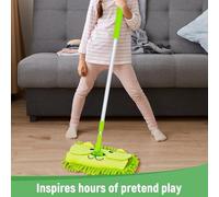 Kids Mop- 21x11cm Kids Cleaning Toys, Flexible Kid Play Dust Mop Cleaning Toy | ABS Rotatable Funny Telescopic For Boys Girls Early Childhood Housekeeping Role Play Education Household Kitchen