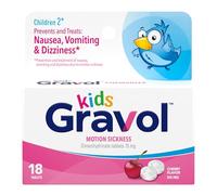 Kids, Motion Sickness, Children 2+, Cherry, 15 mg, 18 Tablets, Gravol