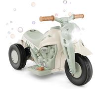 Kids Motorbike, 6V Electric Ride On Car with Automatic Bubble Function, Foot Pedal, Headlight, Music, 3 Anti-Skip Wheels Vehicle for Children, Toddler Ages 3+ (Beige)
