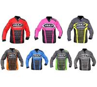 Kids Motorbike Motocross Shirts, Wulfsport 2024 Junior Off Road Jersey, Mx Clothing Quad ATV Off Road Sports Enduro Kart Trials Child MTB BMX Dirt Bike Cub Wulf Racing Top - Pink - 5-7 Years