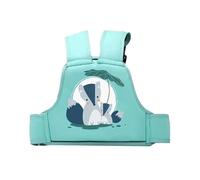 Kids Motorcycle Harness Cartoon Adjustable Breathable Children's Rear Seat Belt for Safety(Green Fox)