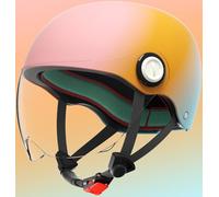 Kids Motorcycle Helmet Bike Helmet with Visor DOT/ECE Approved Motorcycle Half Helmet Moped Helmet for Age 3-12 Years Boys Girls G,48-54cm