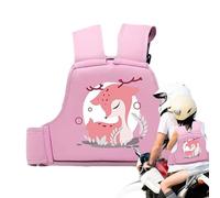 Kids Motorcycle Wiring Harness - Colourful Comic Safety Belt, Adjustable Breathable Kids Restraint | Rear Seat Safety System, Protective Equipment for Youth Drivers, Shock Absorbing Pads