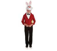 Kids Mr White Rabbit Costume S - XL Boys Girls Book Day Week Fancy Dress